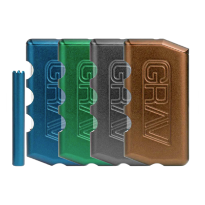 GRAV Aluminum Dugout One Hitter Kit With Grinder & Carry Case - Ships Fast!