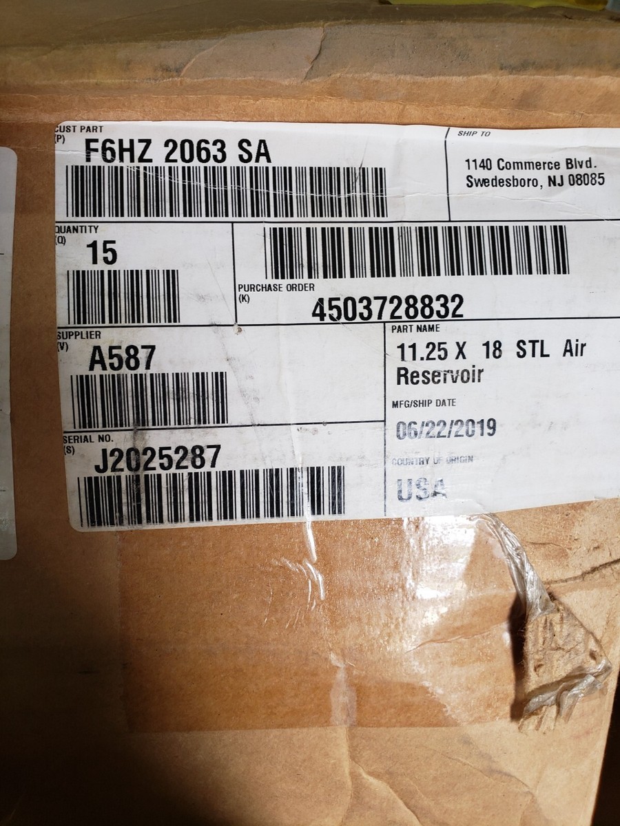 Sterling F6HZ 2063 SA Air Tank Airbrake Reservoir 18‚Äù x 11.25‚Äù