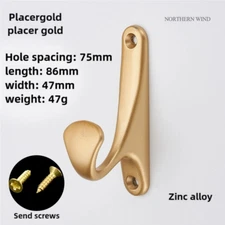 Modern minimalist clothes hook, hat hook, single hook, double hook，wall hook