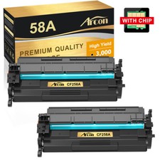2PK WITH CHIP CF258A Toner Cartridge for HP 58A M404 M404dn MFP M428fdw M428fdn