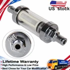 BRAND NEW 3/8 INCH GLASS INLINE FUEL FILTER IN & OUT FOR HARLEY DAVIDSON