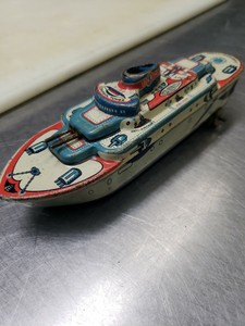 vintage tin toy boats