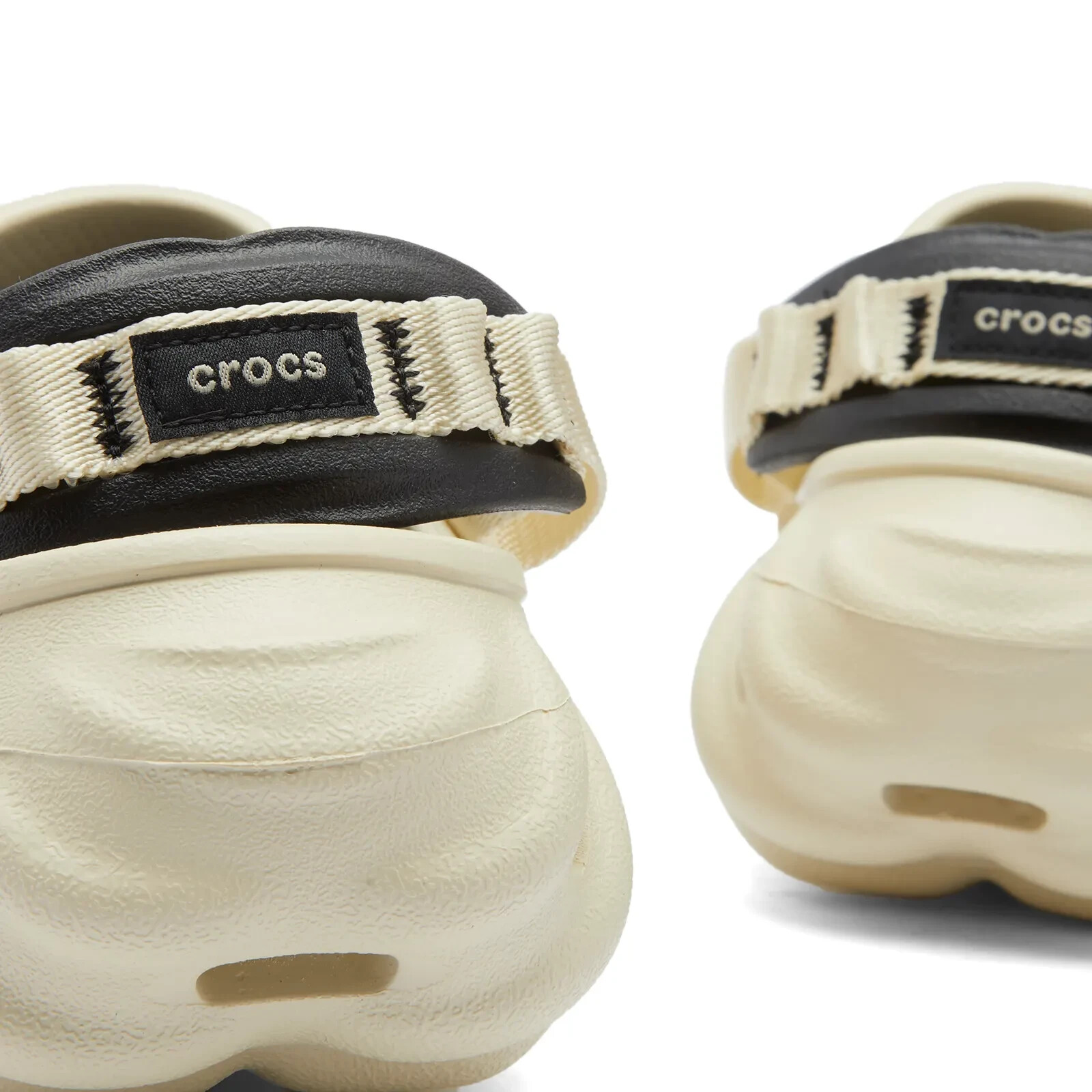 Crocs Echo Clog Bone Black 207937-2YJ Casual LifeStyle Clog Shoe image 4