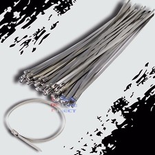 15 Stainless Steel Exhaust Wrap Ul Approved Locking Cable Zip Ties Metal 100pcs 15 Stainless Steel Exhaust Wrap Ul Approved Locking Cable Zip Ties Metal 100pcs