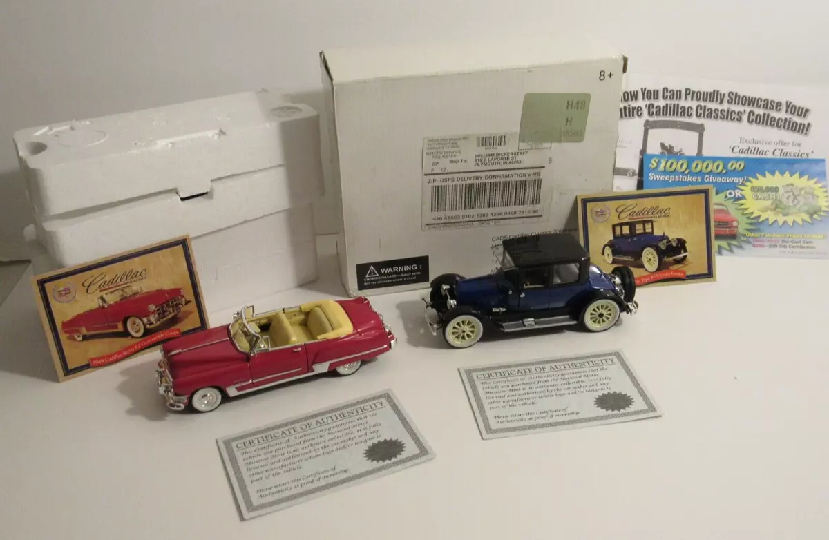 NMMM 1:32 Cadillac Classics 1949 62 Convertible 1918 Type 57 Victoria Coupe  SEE