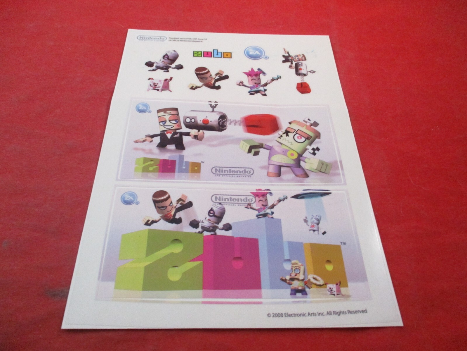 Zubo Nintendo Magazine DS Promo System Console Skin Sticker-image