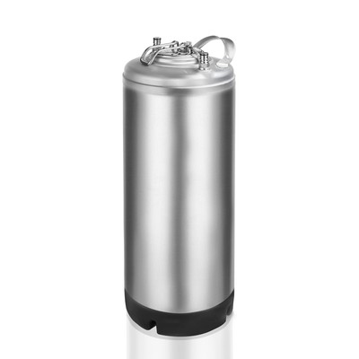 New 5 Gallon Ball Lock Keg, Stainless Steel Beer Keg with Single Handle for D...