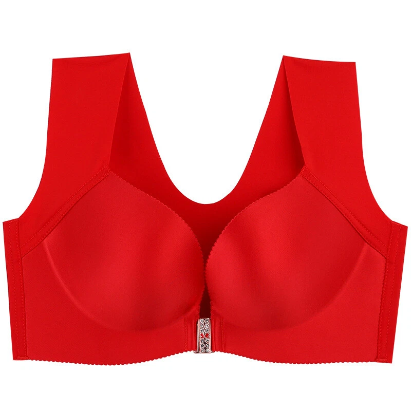Mujeres Cierre Frontal Prendas para Dormir Sujetador Push Up Sin Costuras Sin Alambres Chaleco Bralette Foto 2 de 4