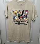 Disney Mickey And Friends Beige Tan Shirt Size Large L LG Minnie Donald