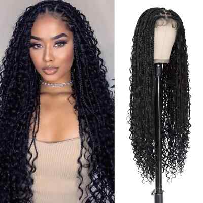 Synthetic Long Braided Wigs Box Wigs Black Women Twisted Braids Full Lace