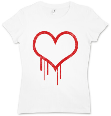 BLEEDING HEART I WOMAN T-SHIRT Hearts bloody Valentine Gore Splatter Tattoo