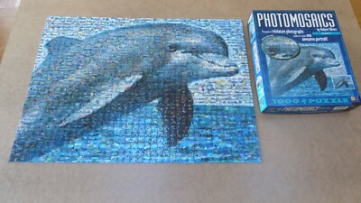Robert Silvers DOLPHIN Photomosaics Artwork 1000 Pieces Piece Puzzle, Complete