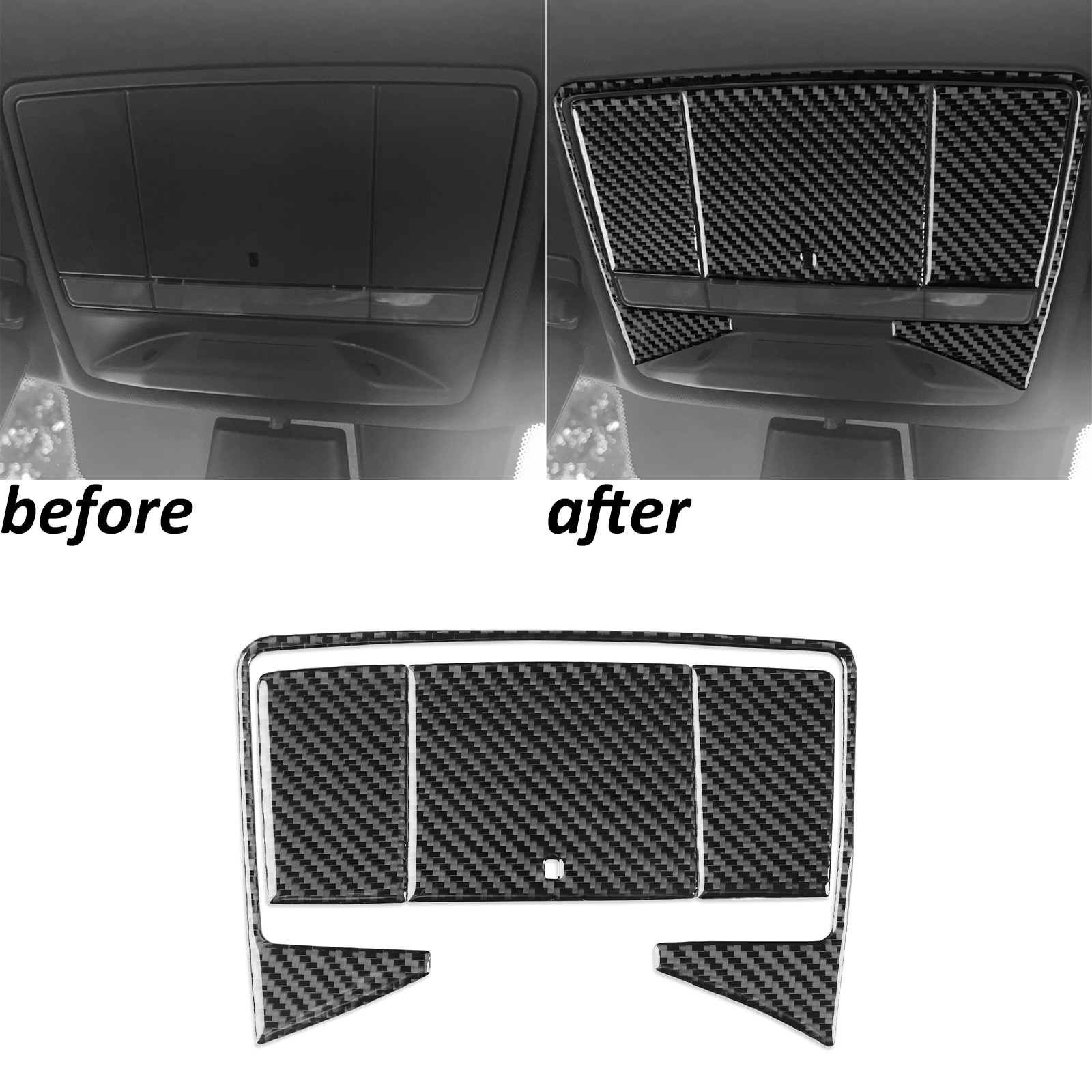 Upgrade Your Jaguar F-Type 14-24 with Real Carbon Fiber Roof Light Panel Trim