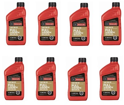 8 Quarts Full Synthetic Engine Motor Oil OEM FORD MOTORCRAFT SAE 5W-20 