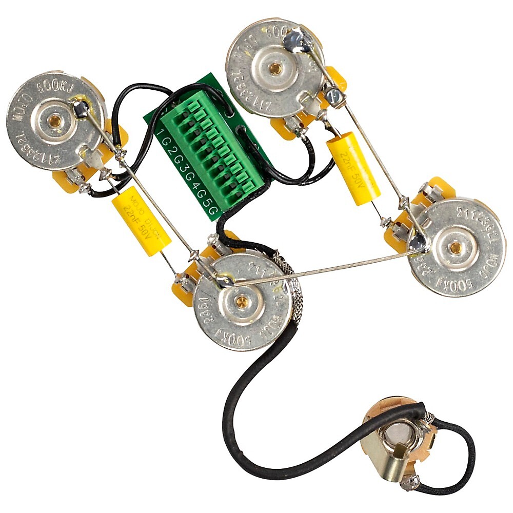 Жгут проводов гитары Mojotone Solderless Les Paul (длинный вал)