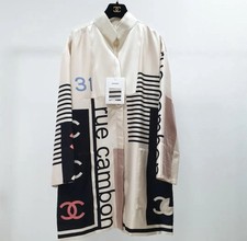 Nwt Chanel Coco Mark Shirt Long Sleeve Blouse Coat Sz.38
