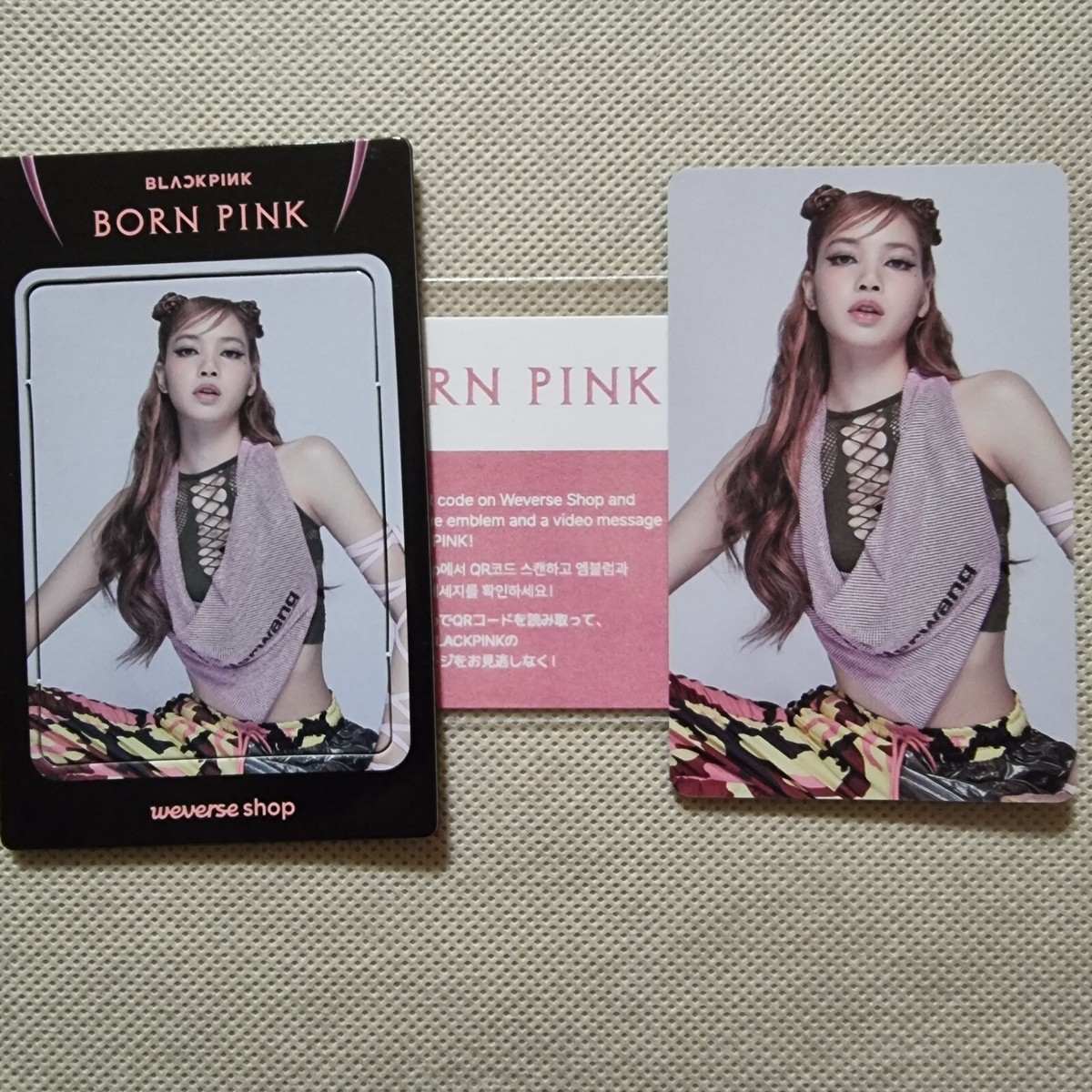 BLACK PINK OFFICIAL 2ND Album Born Pink WEVERSE BENEFIT PHOTOCARD