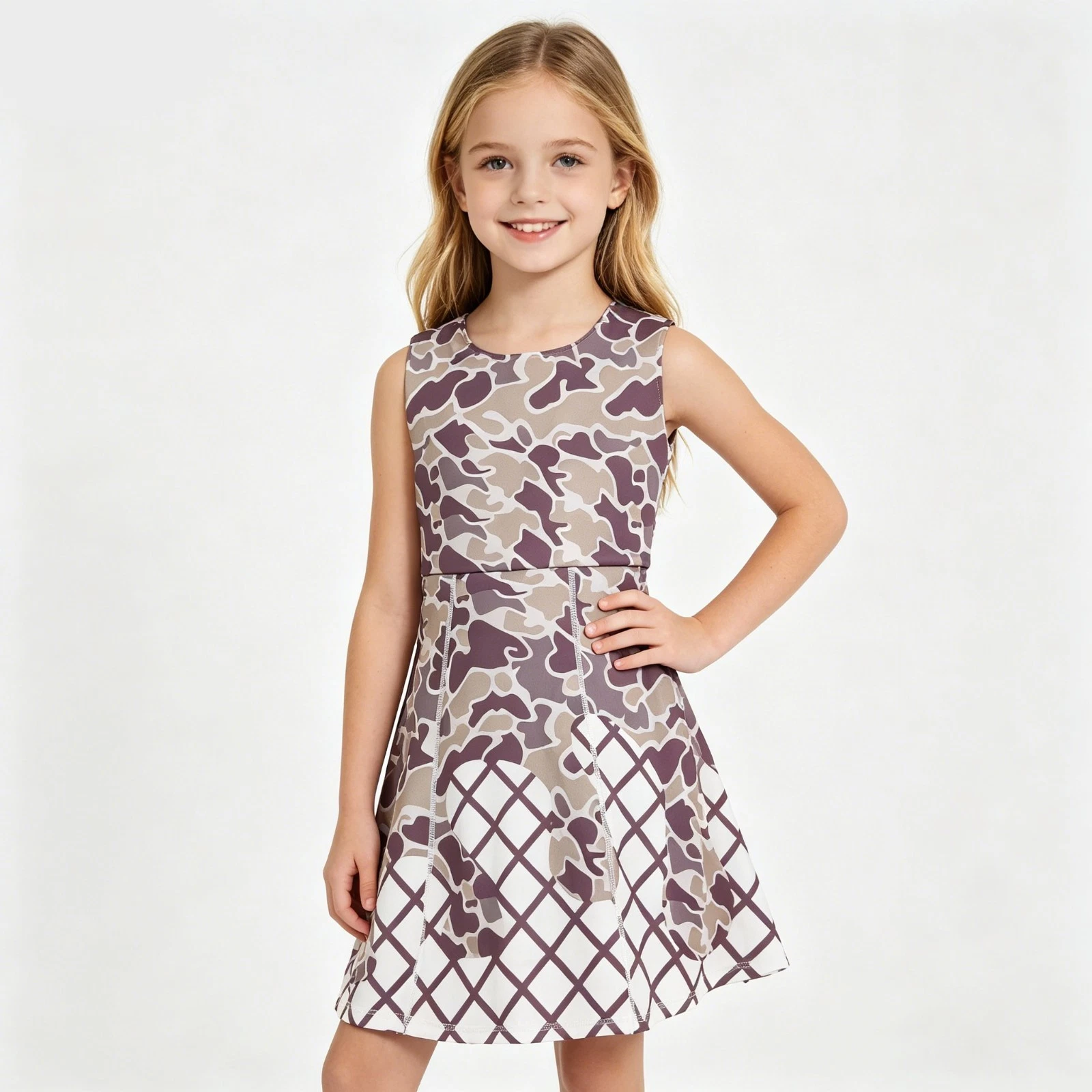 Toddler Girls Camo Print Sleeveless Fit & Flare Twirl Dress Summer Casual Wear
Opens in a new window