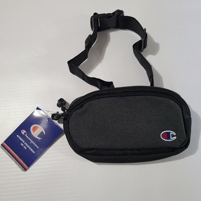 Champion CS3004 Gray Black Unisex Cross Body Fanny Pack Streetwear Nwt