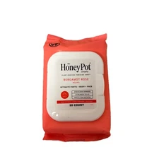 The Honey Pot Company Bergamot Rose Wipes 30 Count