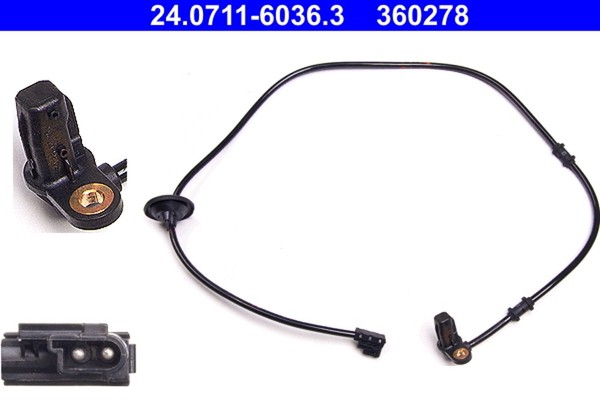 ABS Sensor Raddrehzahl ATE 24.0711-6036.3 FüR W202 C208 Klasse Mercedes CLK S202-image