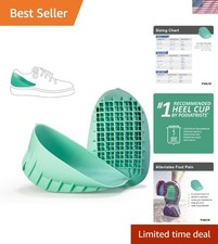 Heavy Duty Heel Cups, Shock-Absorbing Cushion Insert for Plantar Fasciitis, S...