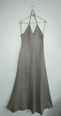 Neu mit Etikett Barbara Casasola Abendkleid Wolle Seide volle Länge Anlass Größe 42