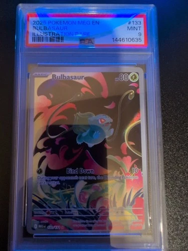 Pokemon 2025 Meg EN-Mega Evolution Illustration Rare #133 Bulbasaur PSA 9
