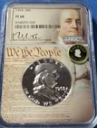 A 1963 FRANKLIN HALF DOLLAR NGC PF 68 RICK TOMASKA HAND SIGNED NICE COIN!