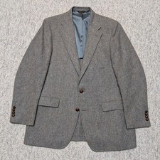 vintage USA made GANT mohair-like WOOL blazer jacket 44L gray PREPPY ivy league