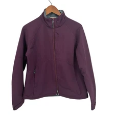 IBEX Peak Climawool Softshell Jacket Womens Large Full Zip Wool Purple T735