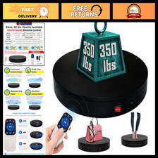 Electric Motorized Turntable 12.6" - 350lbs Capacity, Remote Control Rotating Di
