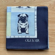 HANDKERCHIEF MEN'S ART DOG CHECKER PLAIN POCKET SQUARE COTTON 18" B-0873