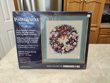 Dimensions PaintWorks Paint By Number Ribbons And Roses 16" X 18" 1999 Sealed