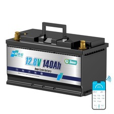 12V 140Ah 1792Wh Bluetooth LiFePO4 Battery with 100A BMS for RV Solar Marine