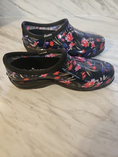 Sloggers Women's Size 8 Floral Garden & Rain Shoes Read Description Condition 