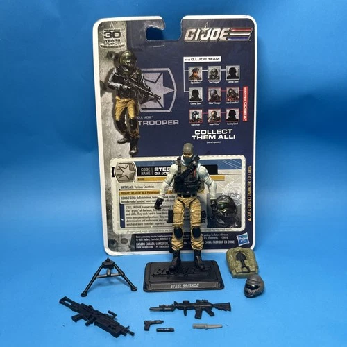 GI Joe 30th Anniversary 2011 STEEL BRIGADE v3B Figure Near Complete + Extras