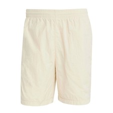 Mens Adidas Originals Trefoil Essential Woven Shorts 7" Medium Beige Off White