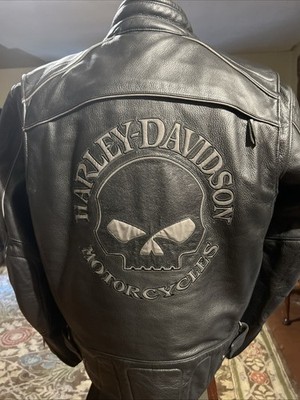 Harley Davidson Willie G Skull Leather Jacket 98099-07VM XL with Liner EUC