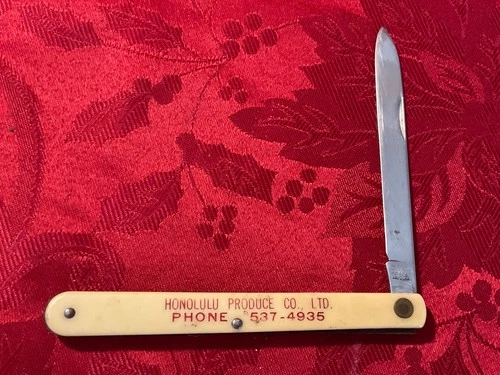 COLONIAL STAINLESS ADVERTISING FRUIT KNIFE - HAWAII