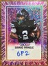 Miami Hurricanes Girard Pringle Autograph 2025 Leaf Vivid Purple Burst # 2/7