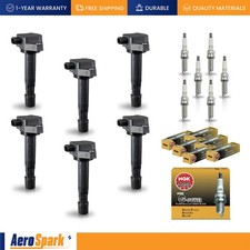 6 Ignition Coil 6 Ngk Platinum Spark Plug For 2009-2014 Honda Ridgeline 3.5l