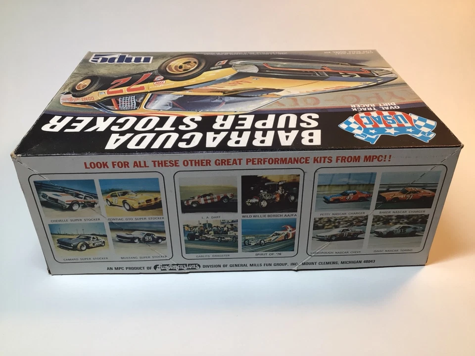 Vintage MPC Barracuda Super Stocker Oval Track Model Kit 1974 1/25 #2755 *READ* - Image 4 of 4