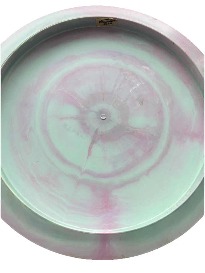 Discraft McBeth 5X Claw AvengerSS 173-174g Rainbow Claws Pink/White Swirl No Ink - Image 2 of 3