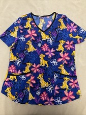 Disney Lion King Scrub Top Medium Womens Active