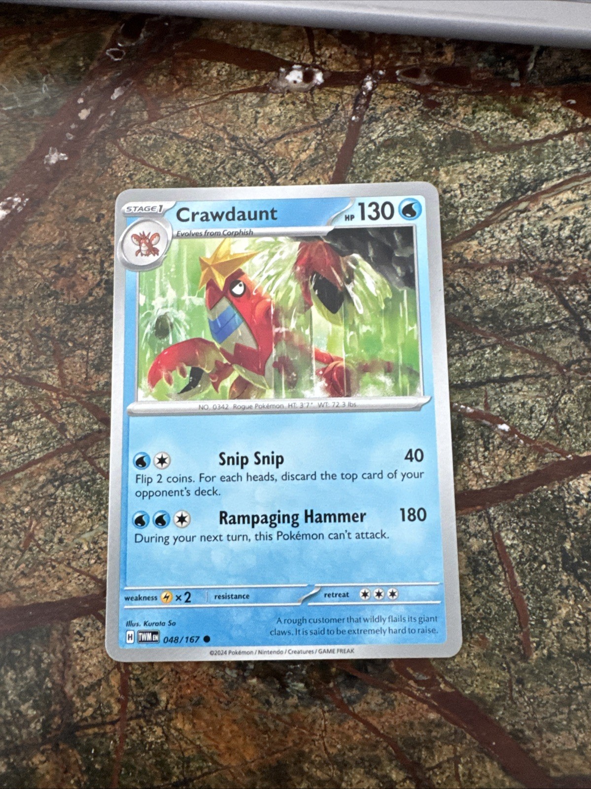Crawdaunt 048/167 Sv06: Twilight Masquerade Regular