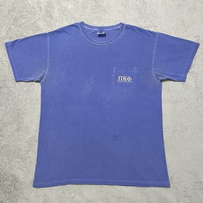 Pi Kappa Phi Shirt Mens L Blue UCONN Founding Class 16 Comfort Colors Pocket Tee