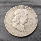 1951 Franklin Half Dollar Silver 50C Circulated US Coin