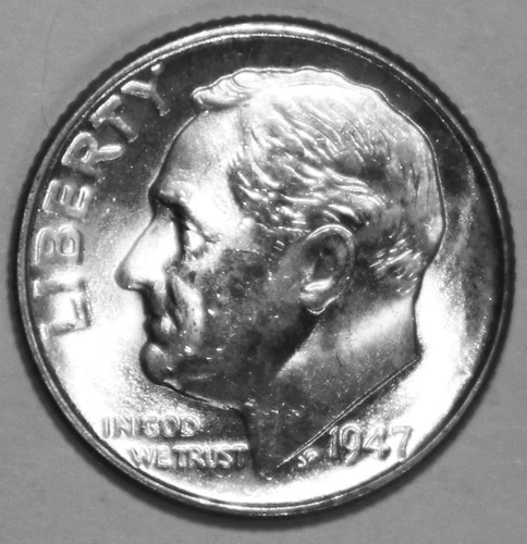 1947-D Roosevelt Dime - BU - STOCK PHOTO - #30996 - FREE SHIPPING