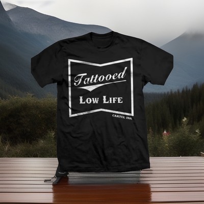 Tattooed Low Life by Cartel Ink  T shirt  XL